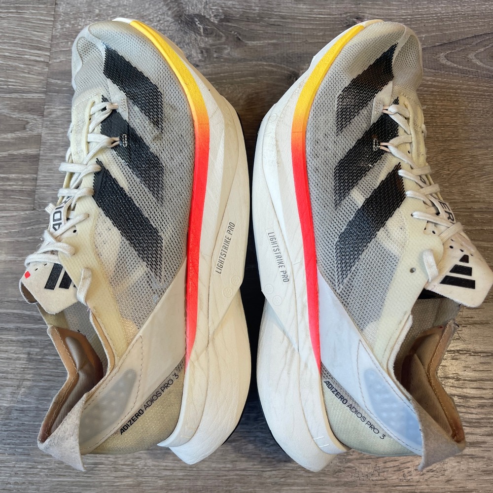 Adidas Adizero Adios Pro 3 Men 8 Running Shoes IG6442 White Black Solar Red